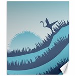 Swan Flying Bird Wings Waves Grass Canvas 8  x 10  8.15 x9.66  Canvas - 1