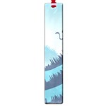 Swan Flying Bird Wings Waves Grass Large Book Marks Front