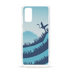 Swan Flying Bird Wings Waves Grass Samsung Galaxy S20 6 2 Inch Tpu Uv Case by Bedest