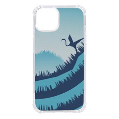 Swan Flying Bird Wings Waves Grass Iphone 14 Tpu Uv Print Case by Bedest