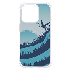 Swan Flying Bird Wings Waves Grass Iphone 14 Pro Tpu Uv Print Case by Bedest