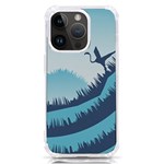 Swan Flying Bird Wings Waves Grass iPhone 14 Pro TPU UV Print Case Front