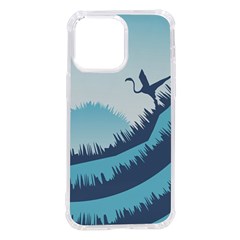 Swan Flying Bird Wings Waves Grass Iphone 14 Pro Max Tpu Uv Print Case by Bedest