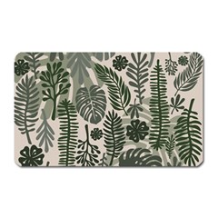 Plants Leaves Boho Botany Foliage Magnet (rectangular) by Bedest