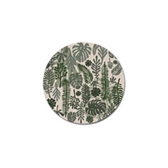 Plants Leaves Boho Botany Foliage Golf Ball Marker by Bedest