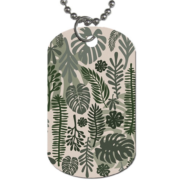 Plants Leaves Boho Botany Foliage Dog Tag (Two Sides)