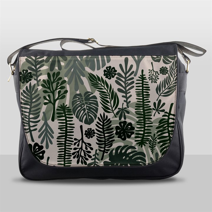 Plants Leaves Boho Botany Foliage Messenger Bag