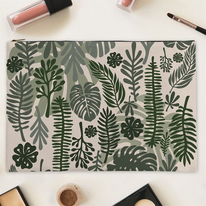 Plants Leaves Boho Botany Foliage Cosmetic Bag (XXL)