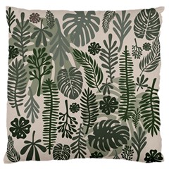 Plants Leaves Boho Botany Foliage Standard Premium Plush Fleece Cushion Case (one Side) by Bedest