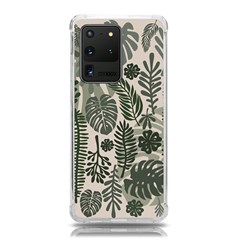 Plants Leaves Boho Botany Foliage Samsung Galaxy S20 Ultra 6.9 Inch TPU UV Case