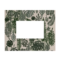 Plants Leaves Boho Botany Foliage White Tabletop Photo Frame 4 x6 