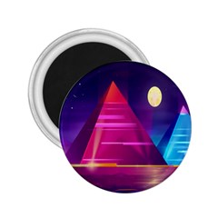 Egyptian Pyramids Night Landscape Cartoon 2 25  Magnets by Ndabl3x