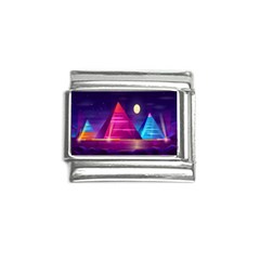 Egyptian Pyramids Night Landscape Cartoon Italian Charm (9mm) by Ndabl3x