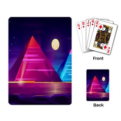 Egyptian Pyramids Night Landscape Cartoon Playing Cards Single Design (rectangle) by Ndabl3x