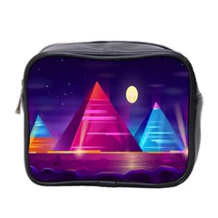 Egyptian Pyramids Night Landscape Cartoon Mini Toiletries Bag (two Sides) by Ndabl3x