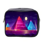 Egyptian Pyramids Night Landscape Cartoon Mini Toiletries Bag (Two Sides) Front