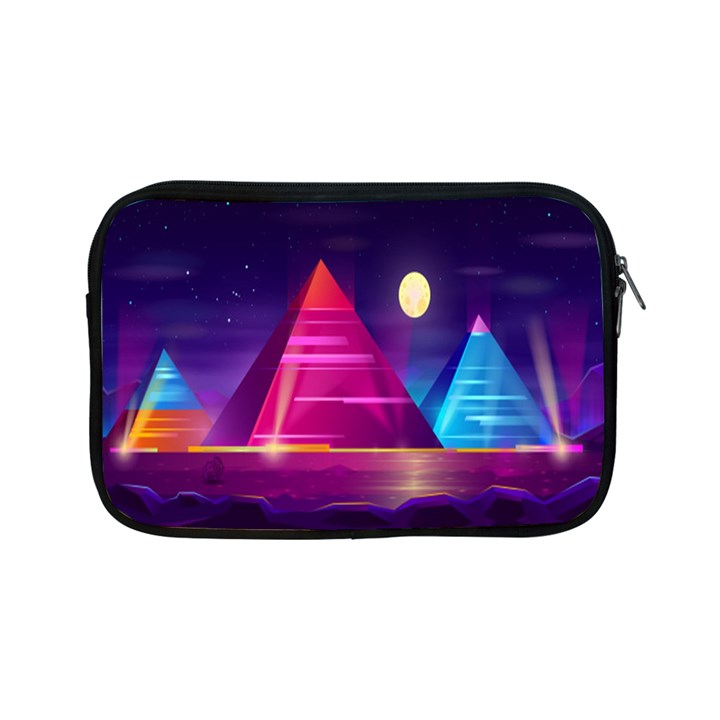 Egyptian Pyramids Night Landscape Cartoon Apple iPad Mini Zipper Cases