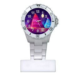 Egyptian Pyramids Night Landscape Cartoon Plastic Nurses Watch by Ndabl3x