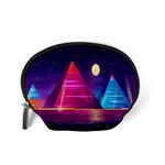 Egyptian Pyramids Night Landscape Cartoon Accessory Pouch (Small) Back