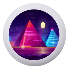 Egyptian Pyramids Night Landscape Cartoon Dento Box With Mirror