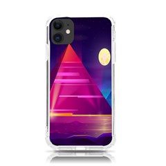 Egyptian Pyramids Night Landscape Cartoon Iphone 11 Tpu Uv Print Case by Ndabl3x