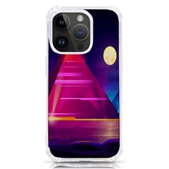 Egyptian Pyramids Night Landscape Cartoon Iphone 14 Pro Tpu Uv Print Case by Ndabl3x