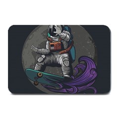 Illustration Astronaut Cosmonaut Paying Skateboard Sport Space With Astronaut Suit Plate Mats by Ndabl3x