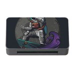 Illustration Astronaut Cosmonaut Paying Skateboard Sport Space With Astronaut Suit Memory Card Reader with CF Front