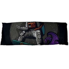 Illustration Astronaut Cosmonaut Paying Skateboard Sport Space With Astronaut Suit Body Pillow Case Dakimakura (two Sides) by Ndabl3x