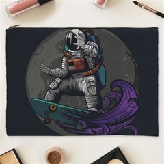 Illustration Astronaut Cosmonaut Paying Skateboard Sport Space With Astronaut Suit Cosmetic Bag (xxxl) by Ndabl3x