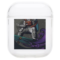 Illustration Astronaut Cosmonaut Paying Skateboard Sport Space With Astronaut Suit Soft Tpu Airpods 1/2 Case