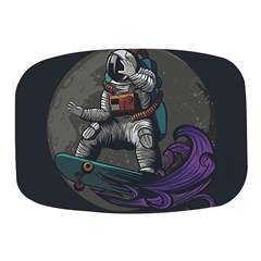 Illustration Astronaut Cosmonaut Paying Skateboard Sport Space With Astronaut Suit Mini Square Pill Box by Ndabl3x