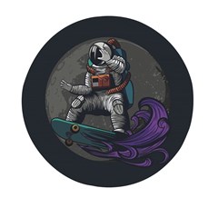 Illustration Astronaut Cosmonaut Paying Skateboard Sport Space With Astronaut Suit Mini Round Pill Box (pack Of 5) by Ndabl3x