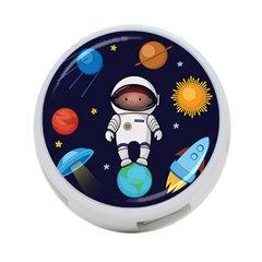 Boy Spaceman Space Rocket Ufo Planets Stars 4-port Usb Hub (two Sides) by Ndabl3x