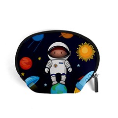 Boy Spaceman Space Rocket Ufo Planets Stars Accessory Pouch (small) by Ndabl3x