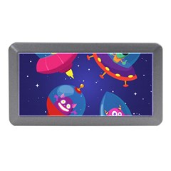 Cartoon Funny Aliens With Ufo Duck Starry Sky Set Memory Card Reader (mini) by Ndabl3x