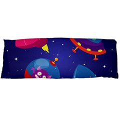 Cartoon Funny Aliens With Ufo Duck Starry Sky Set Body Pillow Case (dakimakura) by Ndabl3x