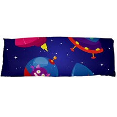 Cartoon Funny Aliens With Ufo Duck Starry Sky Set Body Pillow Case Dakimakura (two Sides) by Ndabl3x