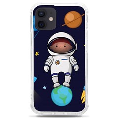 Boy Spaceman Space Rocket Ufo Planets Stars Iphone 12 Mini Tpu Uv Print Case	 by Ndabl3x