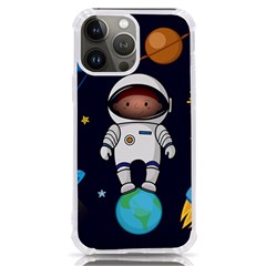 Boy Spaceman Space Rocket Ufo Planets Stars Iphone 13 Pro Max Tpu Uv Print Case by Ndabl3x