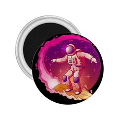 Astronaut Spacesuit Standing Surfboard Surfing Milky Way Stars 2 25  Magnets by Ndabl3x