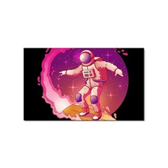 Astronaut Spacesuit Standing Surfboard Surfing Milky Way Stars Sticker Rectangular (10 Pack) by Ndabl3x