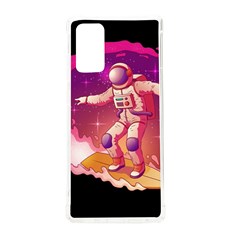 Astronaut Spacesuit Standing Surfboard Surfing Milky Way Stars Samsung Galaxy Note 20 Tpu Uv Case by Ndabl3x