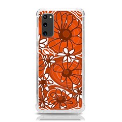 Mazipoodles Love Flowers - Burnt Orange Brown Samsung Galaxy S20 6 2 Inch Tpu Uv Case by Mazipoodles