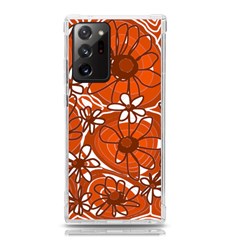 Mazipoodles Love Flowers - Burnt Orange Brown Samsung Galaxy Note 20 Ultra Tpu Uv Case by Mazipoodles