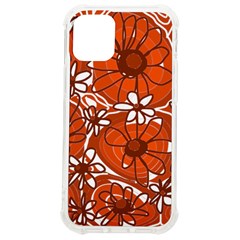 Mazipoodles Love Flowers - Burnt Orange Brown Iphone 12 Mini Tpu Uv Print Case	 by Mazipoodles