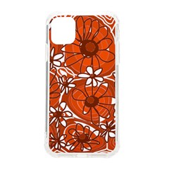 Mazipoodles Love Flowers - Burnt Orange Brown Iphone 11 Tpu Uv Print Case by Mazipoodles