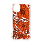 Mazipoodles Love Flowers - Burnt Orange Brown iPhone 11 Pro 5.8 Inch TPU UV Print Case Front