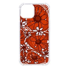 Mazipoodles Love Flowers - Burnt Orange Brown Iphone 14 Tpu Uv Print Case by Mazipoodles