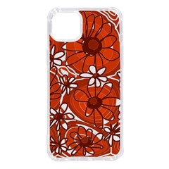 Mazipoodles Love Flowers - Burnt Orange Brown Iphone 14 Plus Tpu Uv Print Case by Mazipoodles